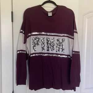 Victoria’s Secret Pink leopard sequin long sleeve